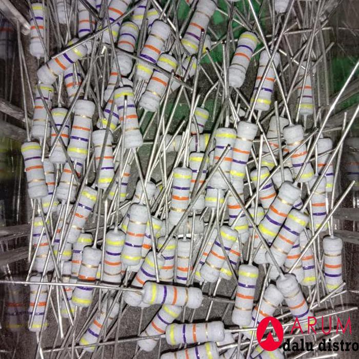 Resistor 47K 47Kohm 47 K 1Watt 1 Watt Toleransi 5% Pcmelebik54