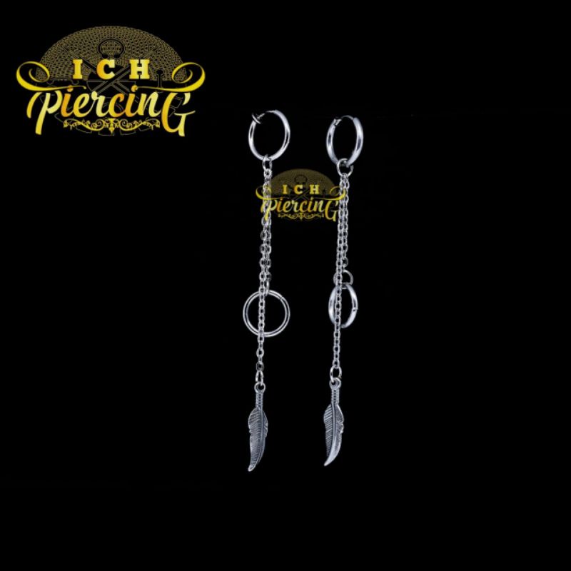 Anting Hoops Tindik dan Jepit Korean style Jungkook Bangtan Boys Jimin / Anting Titanium steel