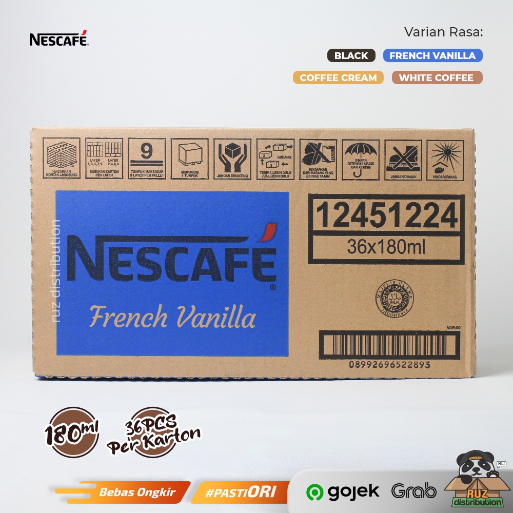 NESCAFE UHT 180ml 1 Karton 36Pcs - Nescafe UHT 180 ml 1 Dus