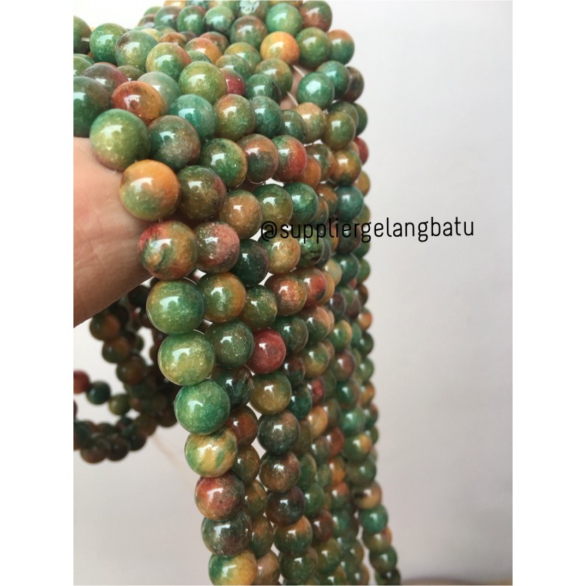 manau mangga 10mm garnet hijau kuning aksesoris bracelet necklackle fashion aksesoris pria wanita