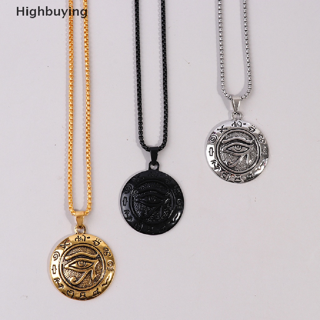 Hbid 1pc Kalung Rantai Liontin Mata Horus Gaya retro punk Untuk Wanita Glory