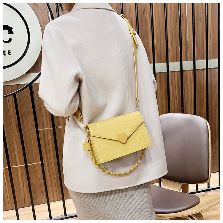 BJ62105 - BEIGE/BLACK/KHAKI/YELLOW - TAS SLEMPANG LOVE IMPORT TAS WANITA FASHION IMPORT MODIS ELEGAN TERMURAH TERLARIS TERBARU BAGSTORE JAKARTA TAS BATAM ZCJ2105