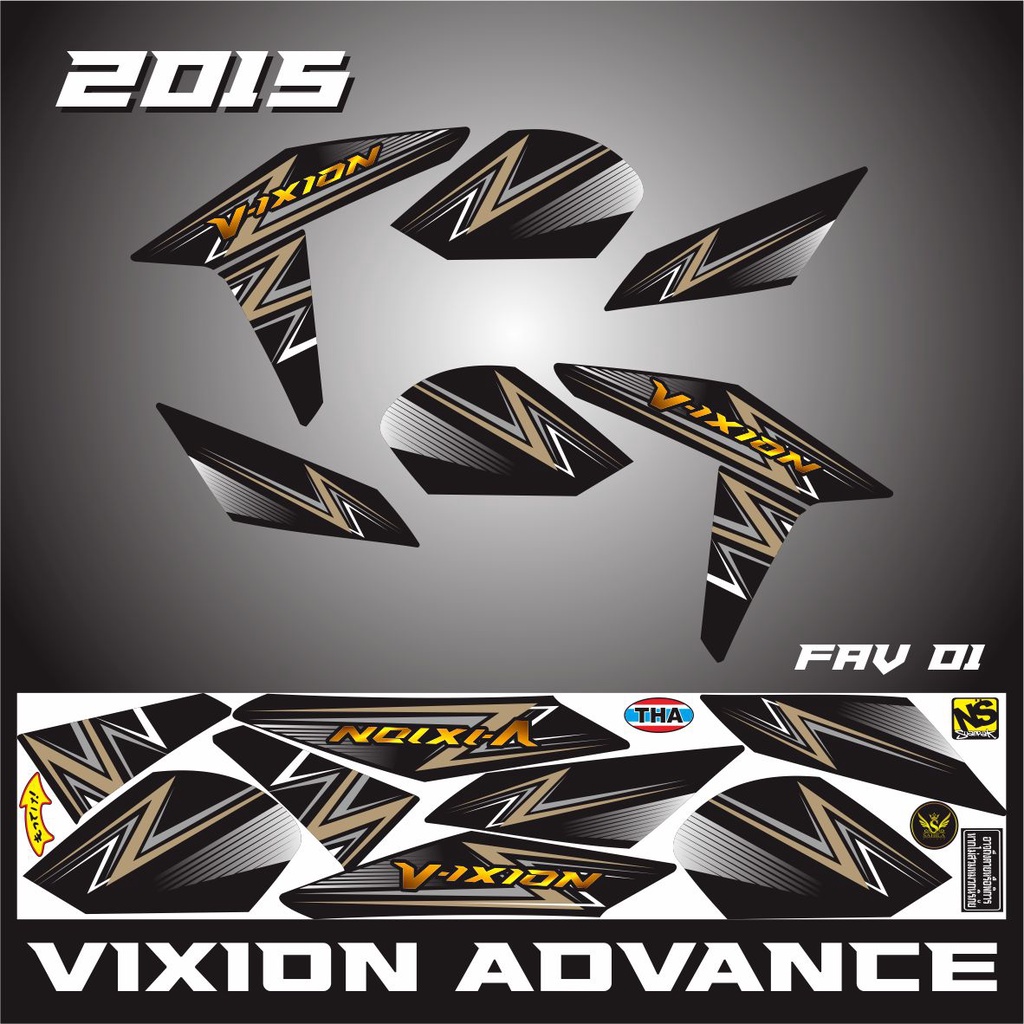 STRIPING MOTOR VIXION ADVANCE 2015 / VARIASI STICKER MOTOR YAMAHA VIXION / LIS BODY VIXION ADV 2015 