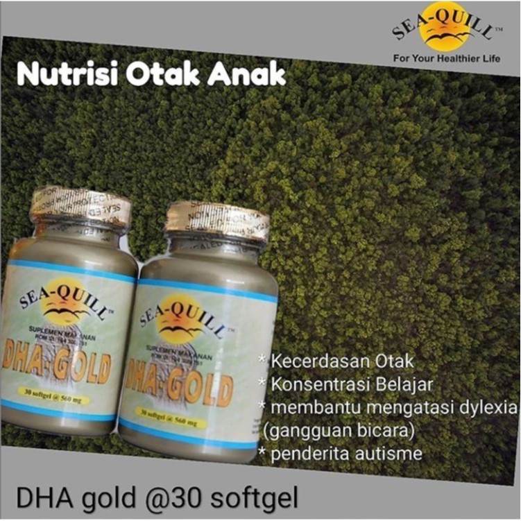 BPOM SEA-QUILL DHA GOLD 560MG 30 &amp; 50 TABLET / SEA QUILL DHA GOLD / VITAMIN OTAK / SYE