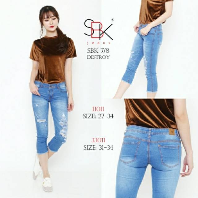 Celana Jeans Cewek/Wanita 7/8 Bagus Murah Mantap Stretch 11011/33011