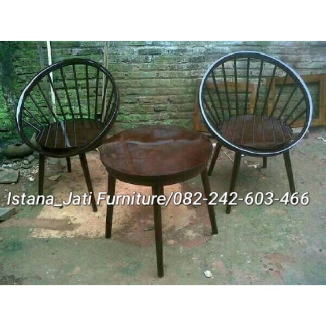 Kursi teras jaring jari jari/kursi teras minimalis/kursi tamu cantik jati/bufet tv/nakas/figura kaca