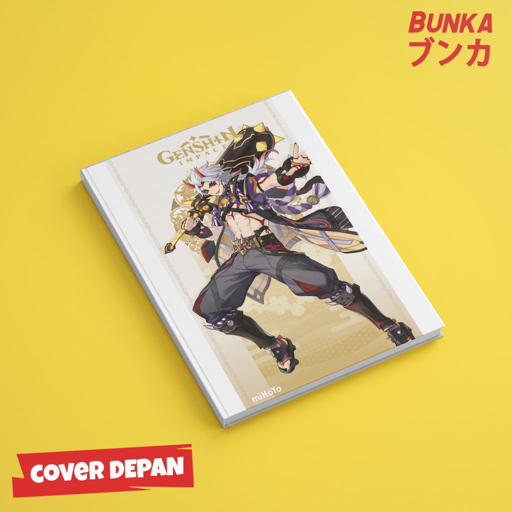 

Notebook Anime Genshin Arataki Itto Hardcover A5 Buku Tulis Catatan Notes Agenda Planner Jurnal