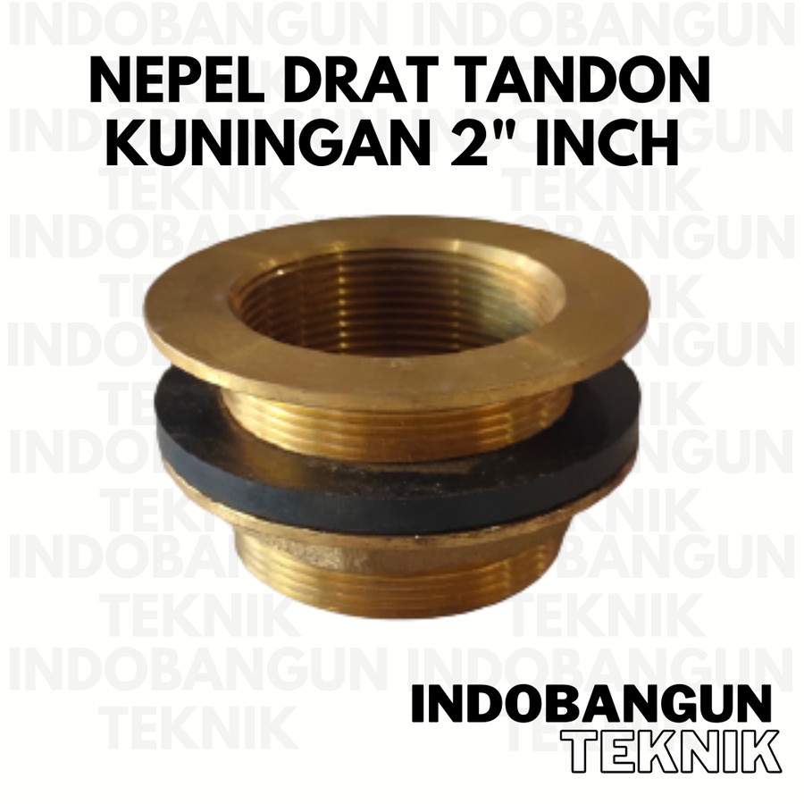 Nepel Fitting Kuningan Drat Tandon 2" Inch Mur Drat Kuningan Tandon 2"
