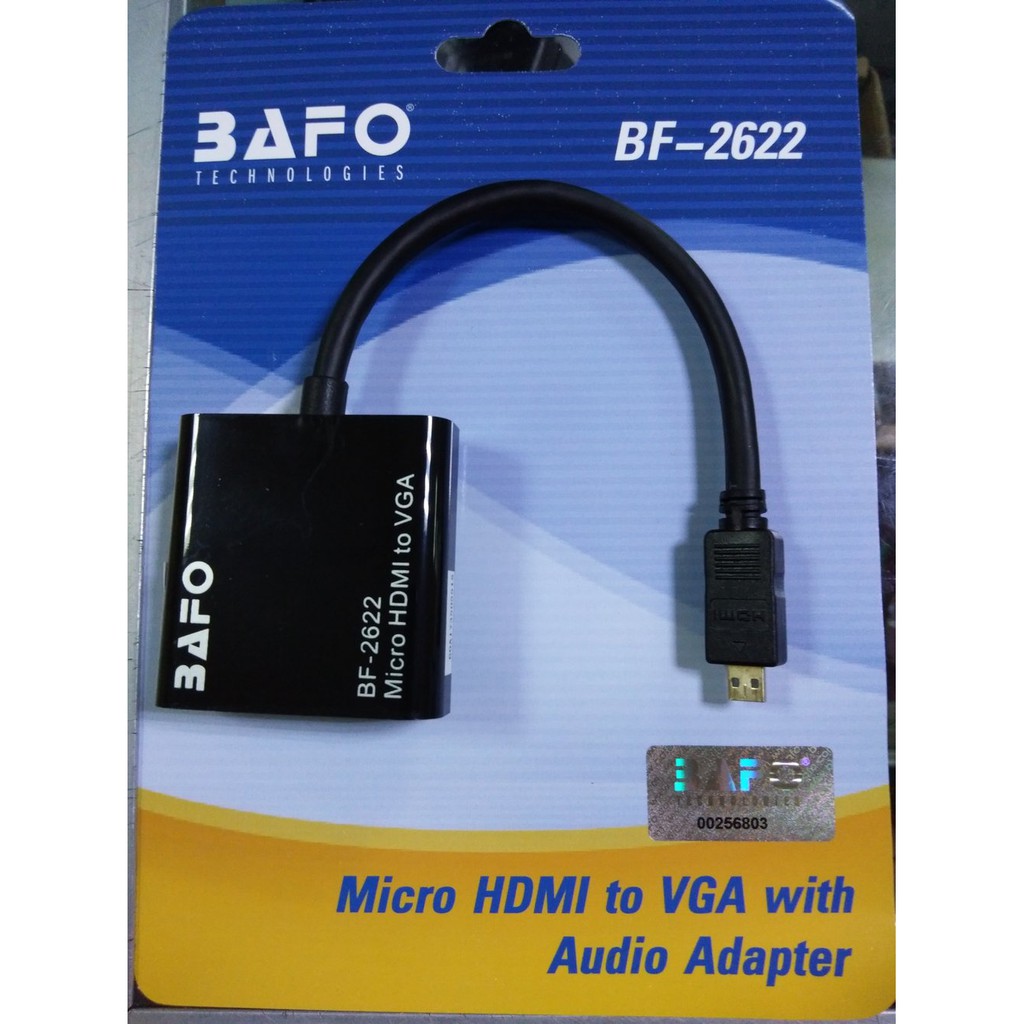 Converter micro Hdmi To Vga + Audio BAFO BF-2622 - Kabel micro Hdmi