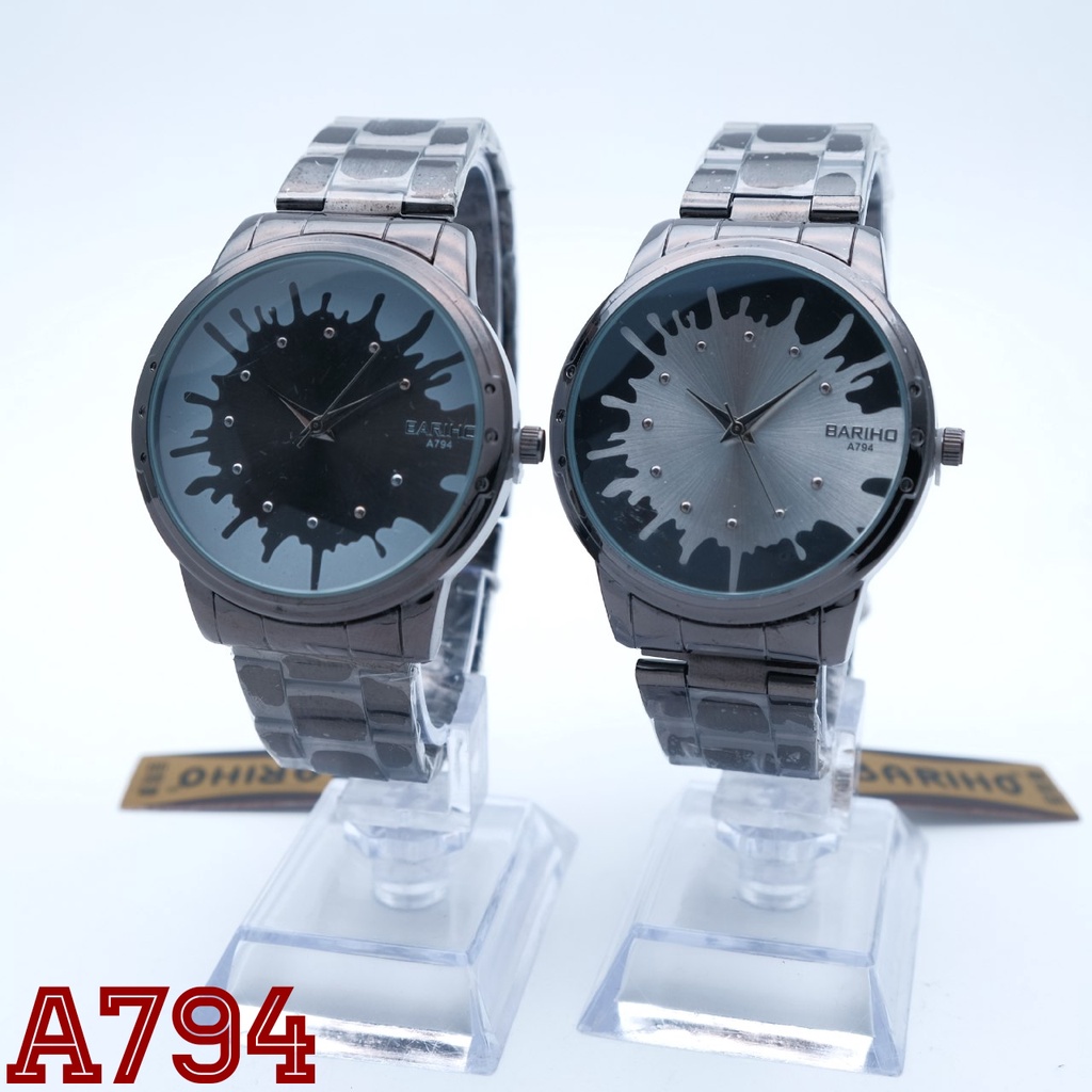 F86 BARIHO Jam Tangan Wanita Pria Unisex Stainless Murah Model Elegan Timeless