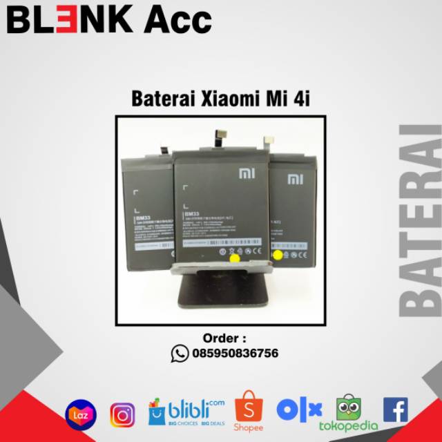 Battery Baterai Xiaomi Mi4i BM33 Kualitas Original GRADE A garansi 6bulan