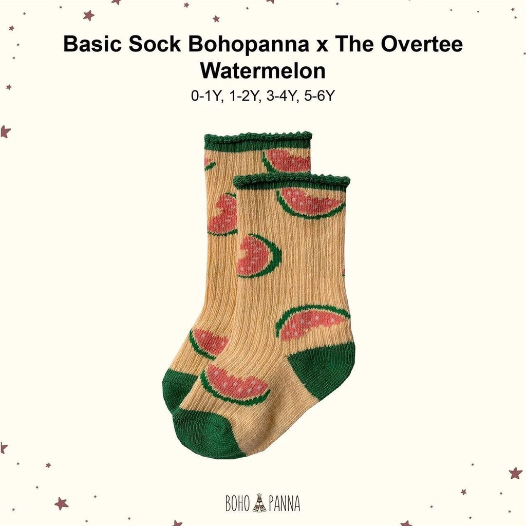 BOHOPANNA BASIC SOCK X THE OVERTEE / KAOS KAKI BAYI DAN ANAK