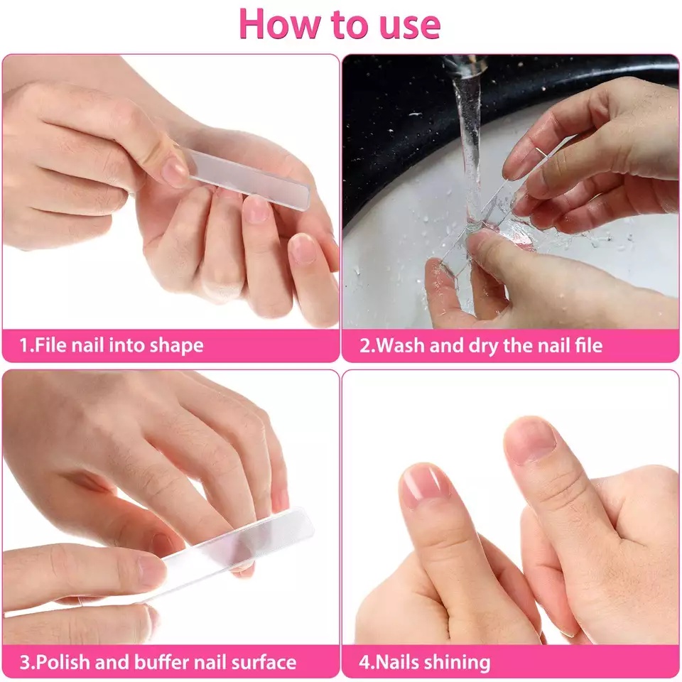 ALAT AMPLAS KUKU KILAP PENGKILAP DAN KIKIR KUKU NANO GLASS NAIL SHINER NAIL FILES CRYSTAL