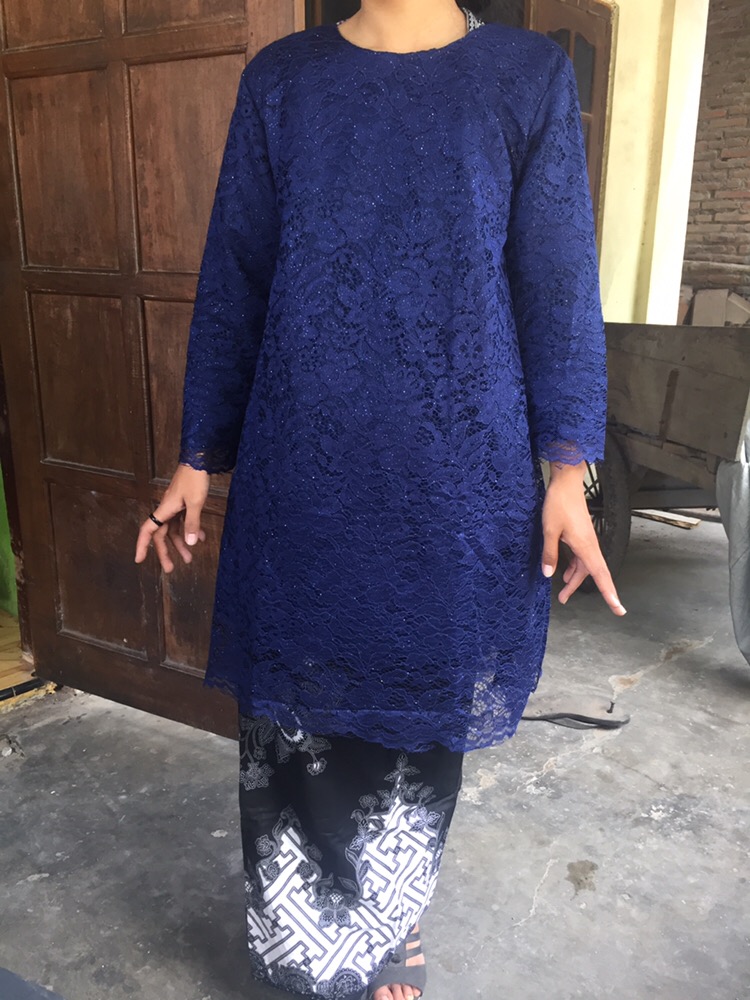 [termurah + Brokat Halus] Couple Batik Ori Hazanda Brokat Pager Bunga Monaka Free Selendang