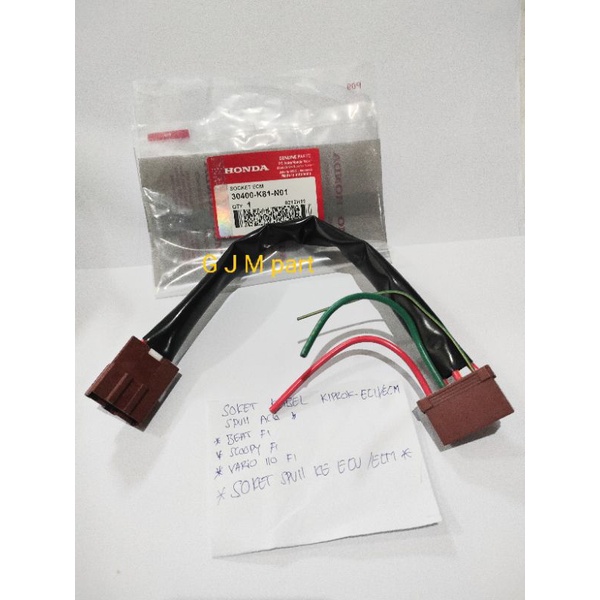 SOKET KABEL KIPROK ECU ECM ACG HONDA BEAT FI ESP SCOOPY FI ESP VARIO 110 FI ESP BEAT ECO BEAT STREET