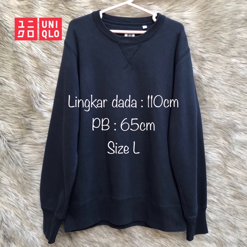 CN Uniqlo Original (Dark navy) - Baju Uniqlo Unisex