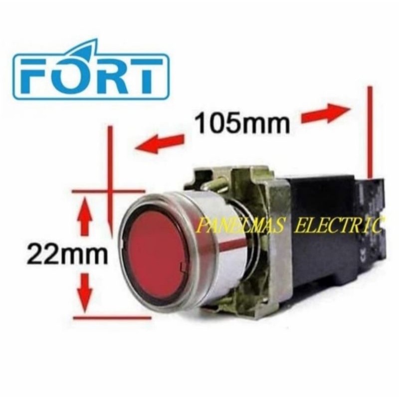 Iluminated Push Button with LED 1NO/1NC FORT