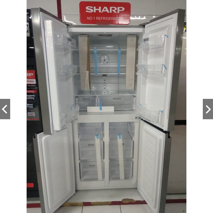 KULKAS SHARP SJ-IF 91 PG BK LEMARI ES 4 PINTU SIDE BY SIDE INVERTER