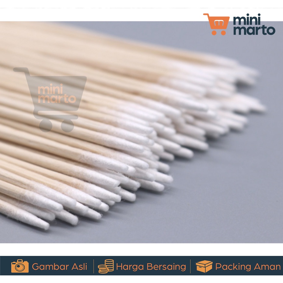 Wood Stick Sulam Alis Cotton Buds Wooden Stick Kayu Good Quality /Pack Minimarto