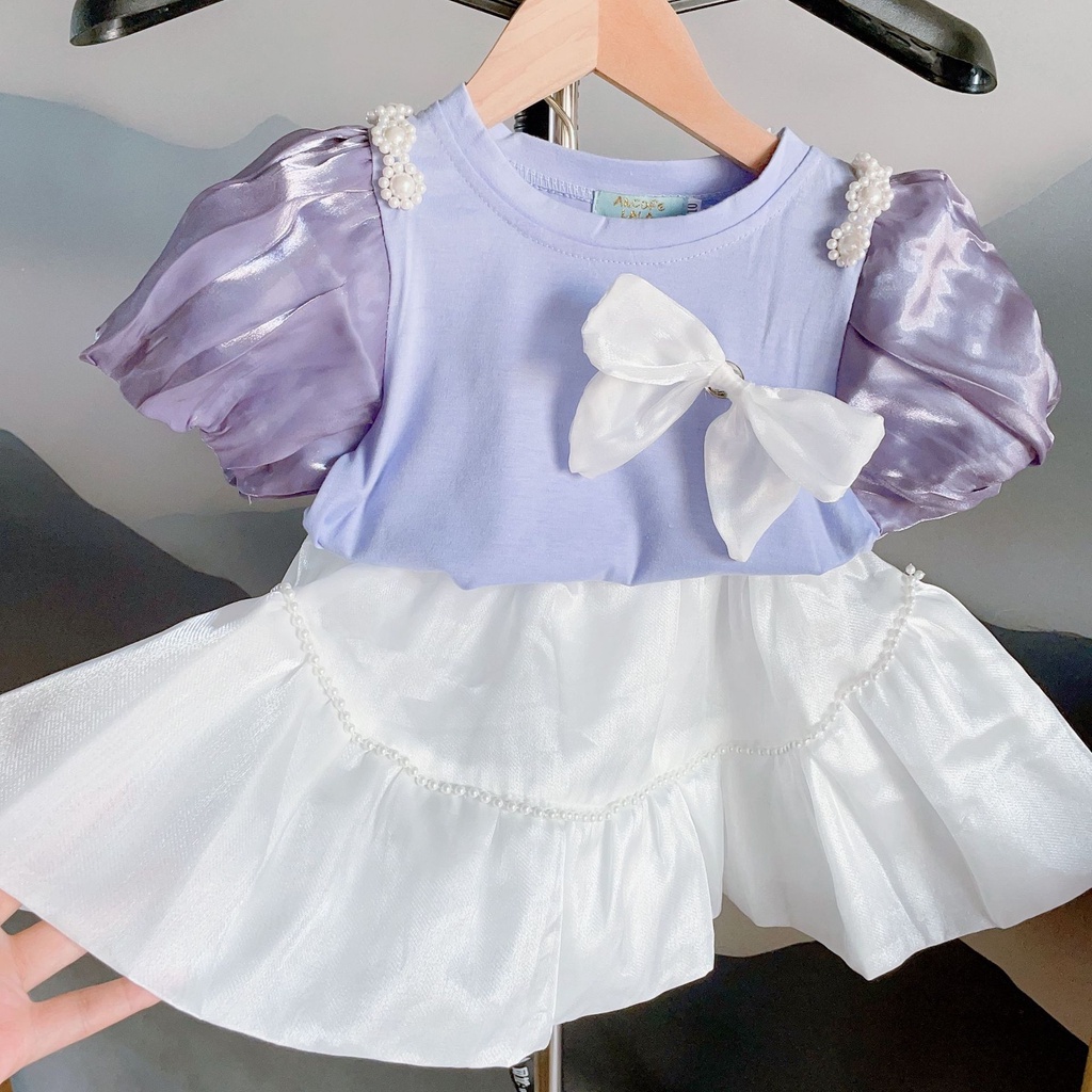 babyfit setelan PEARLY SHOU baju oblong blus cantik anak perempuan dengan rok al-724