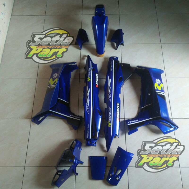 MOVISTAR Cover full set bodi halus fiz r Biru hitam Movistar motif Movistar biru dan hitam