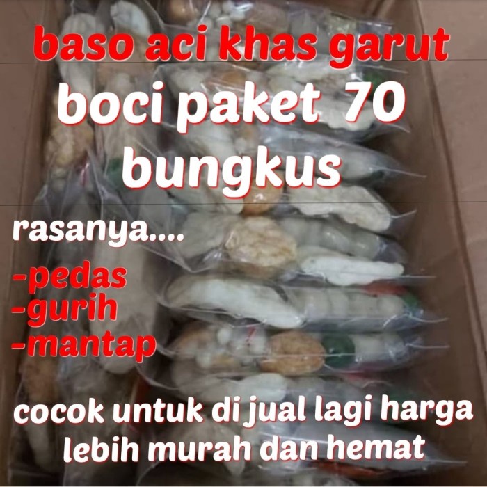 

- BARU baso aci boci hot paket jualan 70 bungkus