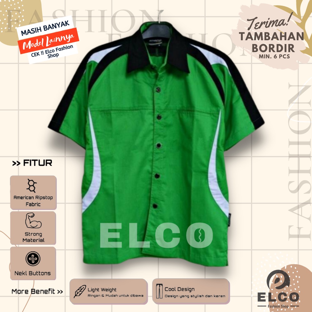 Seragam baju kerja hijau tyt hitam kemeja pdh kemeja pria drill lengan pendek kemeja atasan kantor p