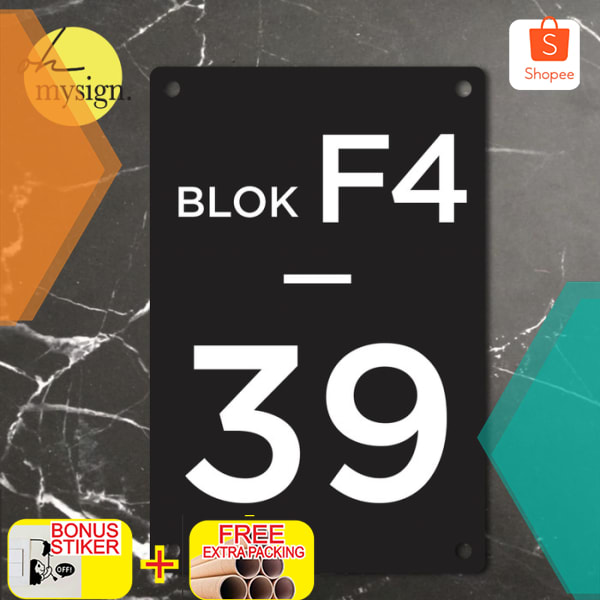 

Nomor Rumah Akrilik Timbul 30x20| Plat Nomor Acrylic Keren Keren