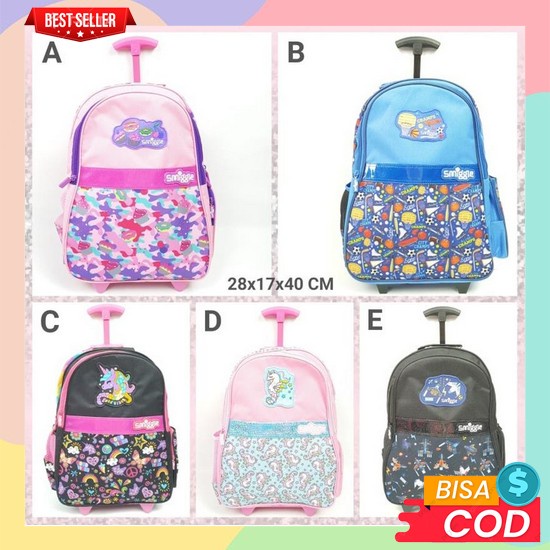 Tas Sekolah Troli Dorong Laki Laki Anak Cowok Sd Tk Roda Trolley Mu623 Trolley Ransel Sekolah Sd Tas