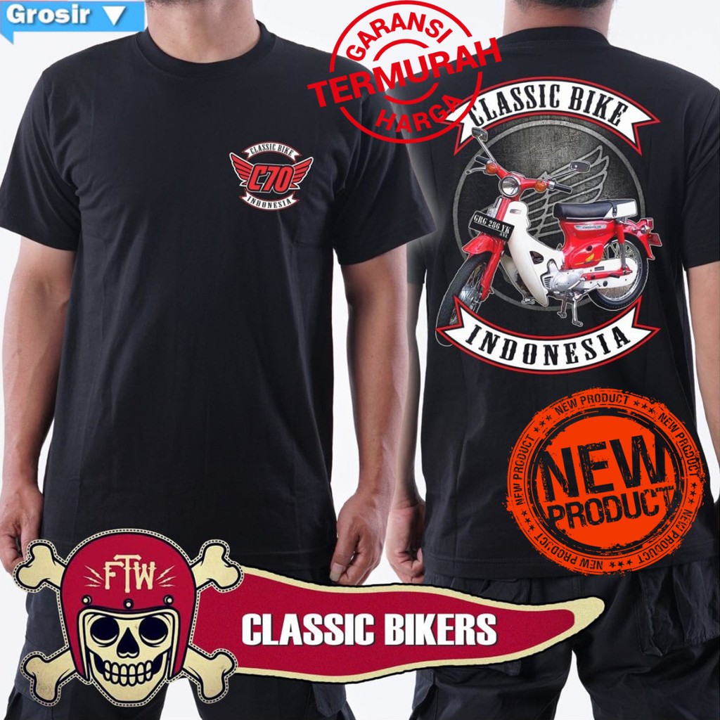 Kaos C70 Kaos C70 Keren Kaos Murah Kaos Grosir Kaos C70 Bebek Jahat Kaos Honda C70 Kaos C70 Racing Shopee Indonesia
