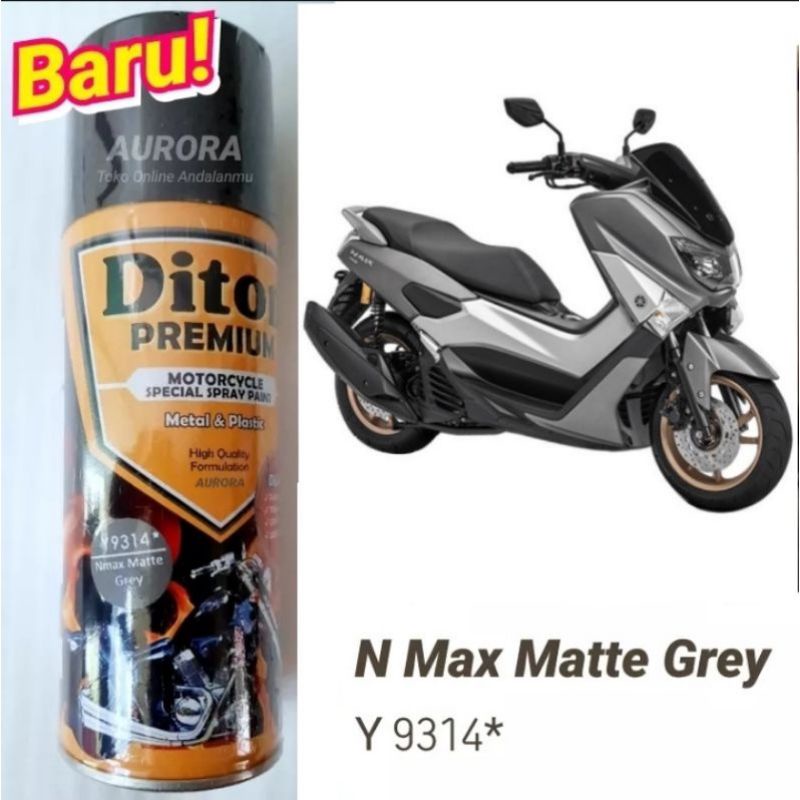 Pilok Pylox Cat Semprot Diton Premium NMAX Matte Grey Abu-abu Nmax Abu Dop Dof Matt Paint 400ml