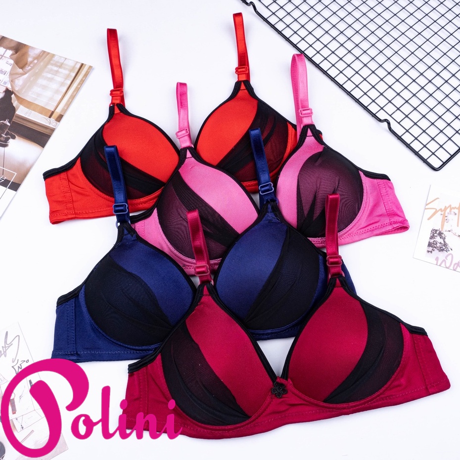 BEE - Bra Bh Pakaian Dalam Wanita Polini Push Up Bra Tanpa Kawat A104