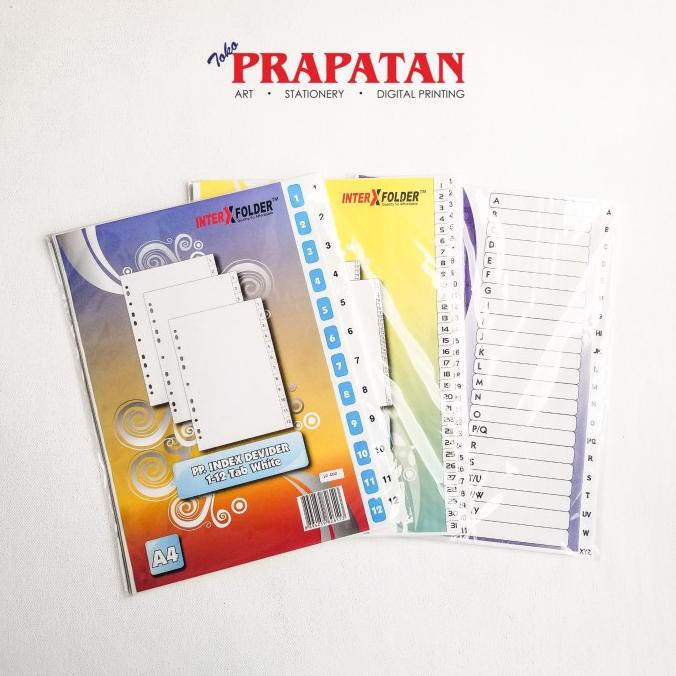

INDEX DIVIDER TAB WHITE A4 INTERXFOLDER - 1-31 TAB WHITE