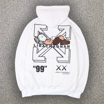 JAKET SWEATER HOODIE OFF WHITE X UNIQLO WHITE AUTHENTIC ORIGINAL BESTSELLER