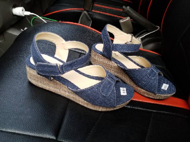 (COD) DIVISHOES WEDGES 5CM JEANS DV116 READY 2 WARNA (REALPICT GESER)