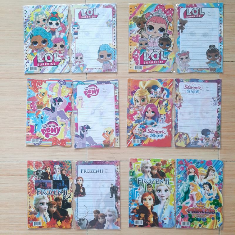 

Loose leaf/isi ulang binder/organizer ukuran A5 motif cowok cewek