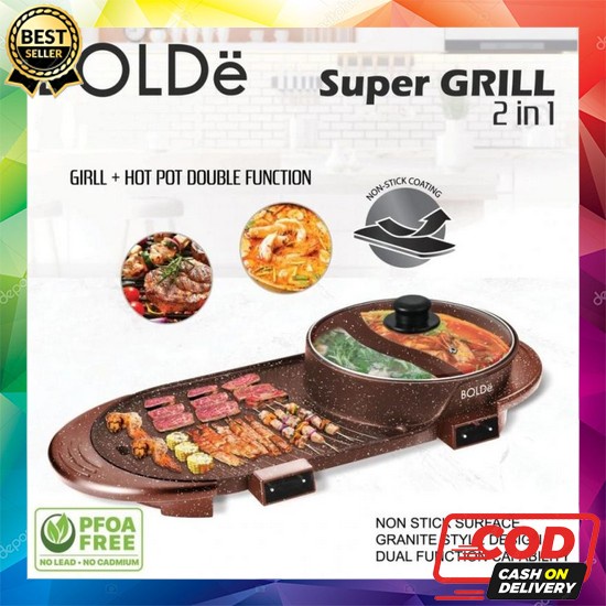 Korean Bbq Pan Memanggang Panci Panggangan Memasak Grill Pan Bolde Super Electric Grill 2In1 Bbq Da