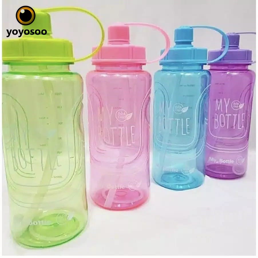 Botol Minum JUMBO 2 LITER - BZ 222 Tempat Air Minum 2000 ml Besar 2Ltr-yoyosoo