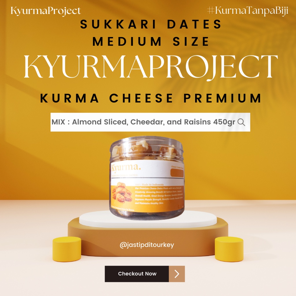 

KURMA MIX KEJU LUMER KURMA CHEESE PREMIUM KURMA KEJU TANPA BIJI KYURMAPROJECT 500gr