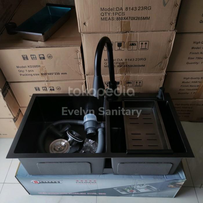 KITCHEN SINK BOLZANO BLACK 8245 MILAN BEST QUALITY FULL STAINLESS 304