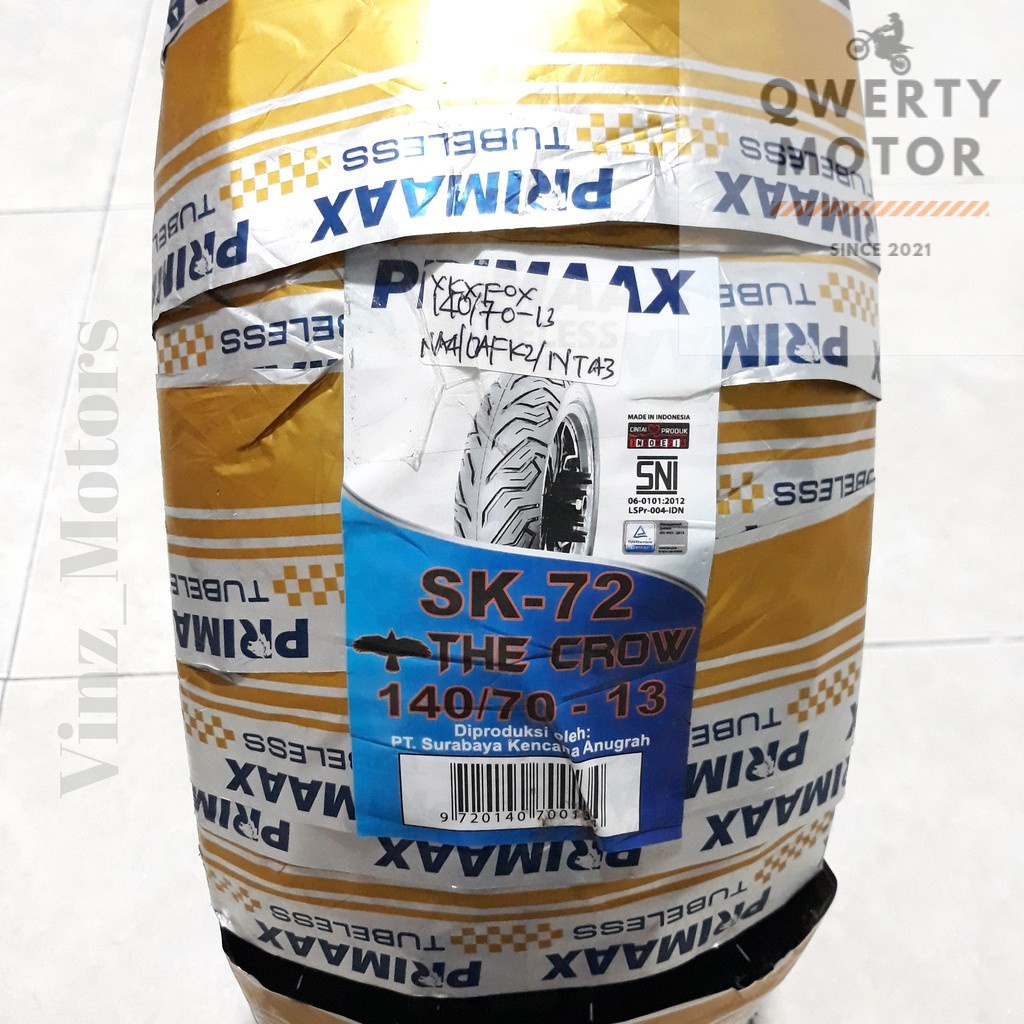 BAN LUAR PRIMAAX 140/70-13 TUBELESS NMAX BELAKANG THE CROW