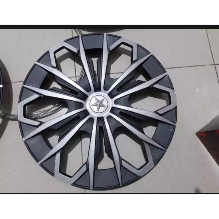 COVER DOP VELG MOBIL UKURAN RING 13 DAN 14 SILVER MOBIL UNIVERSAL