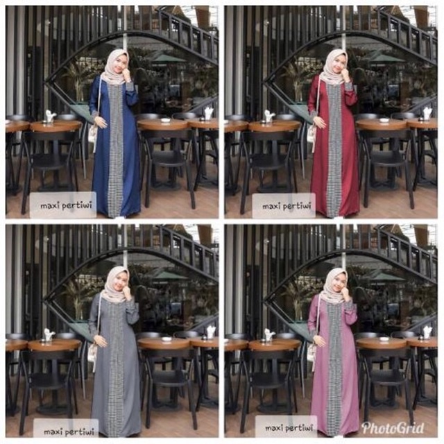 JC- Maxi Pertiwi / Gamis Wanita kekinian / Maxi muslimah termurah / Gamis Murah