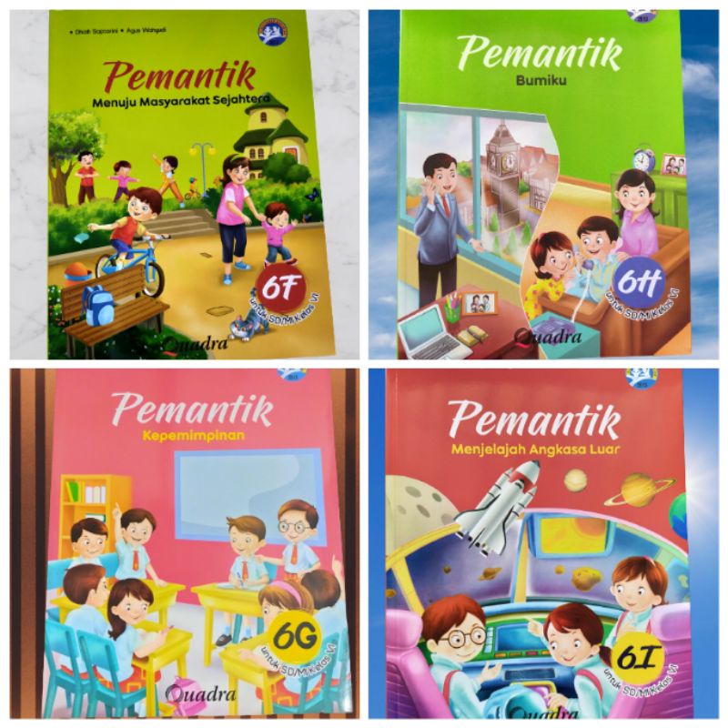 ORI satu paket buku teks pemantik untuk SD/mi kelas 6 semester 2 penerbit Quadra