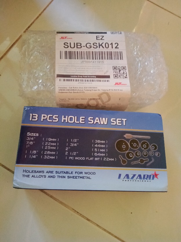 Hole Saw Kit / Holesaw Set / Mata Bor Lazaro 13pcs Hidroponik