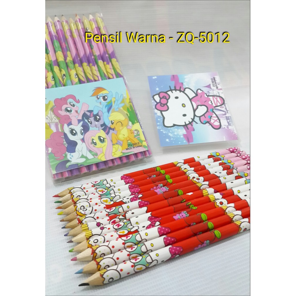 Pensil Warna/Gambar isi 12pc Pencil Colour/karakter PANJANG murah 5012