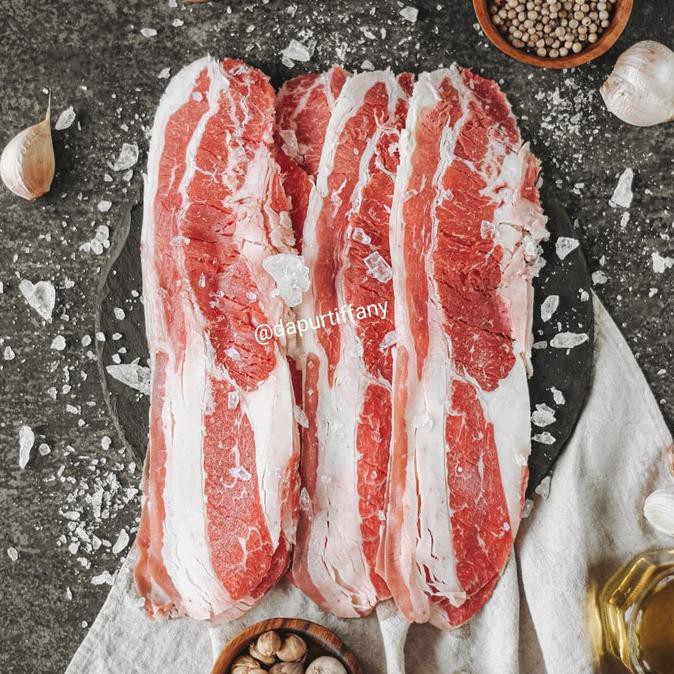 

Usa Shortplate Slice 1 Kg | Daging Yoshinoya | By Dapur Tiffany Cutdifastore