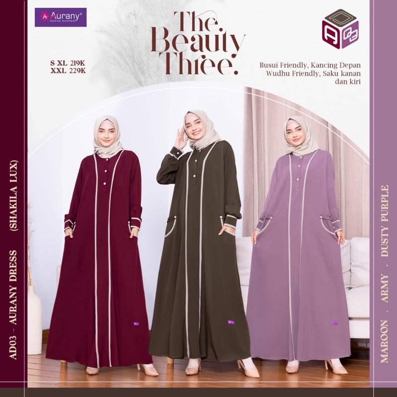Gamis Aurany AD03 The beauty three