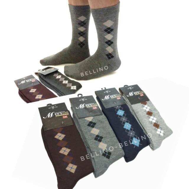 Kaos Kaki Pria Motif Sebetis / Jin Xiu Men Socks / Kaos Kaki Kantor Cowok Murah / Kaos Kaki Sebetis