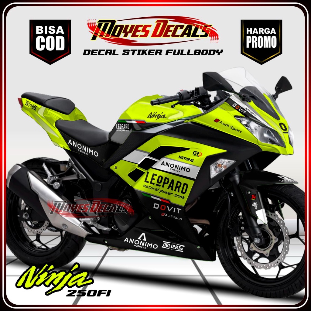 Decal Ninja 250 Fi Full Body Stiker Ninja 250 Fi Full Body Striping Ninja 250 Fi Leopard Decal Ninja